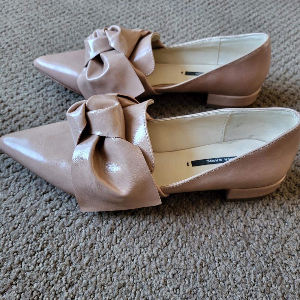 Zara Basic Flats With Oversized Bow - image 3